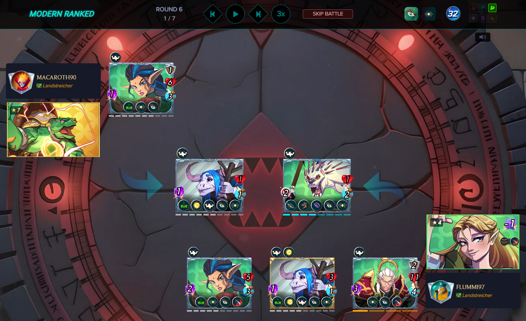 Click on the picture to replay the battle