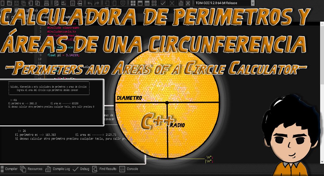 Calculadora de Perimetros y Áreas de una Circunferencia  | C++