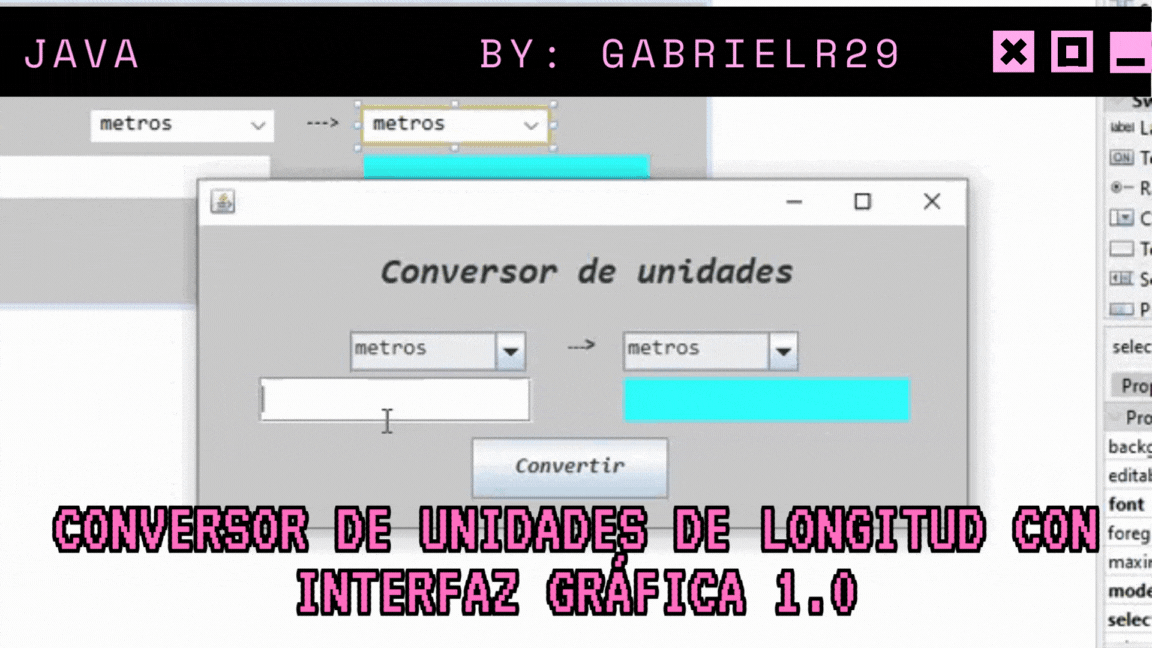 Conversor de unidades de longitud con interfaz gráfica 1.0 [ESP-ENG] | Java