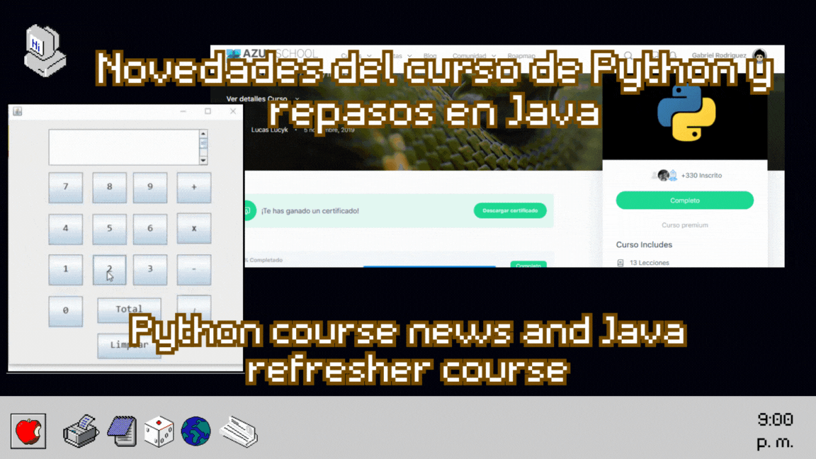 Novedades del curso de Python y repasos en Java [ESP-ENG]