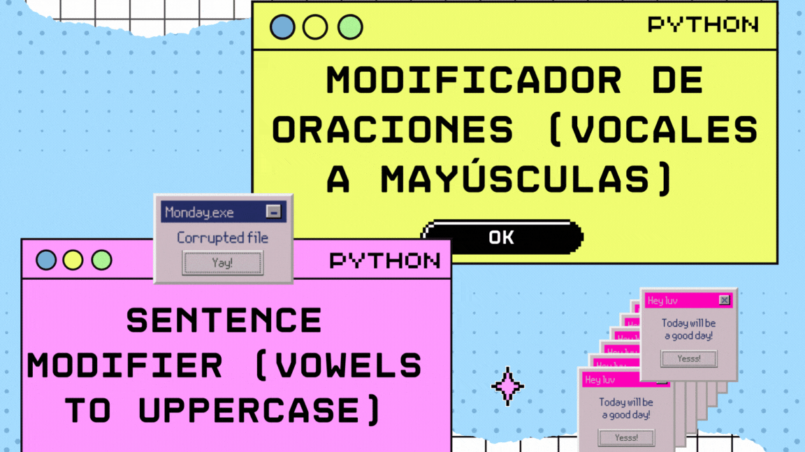 Modificador de oraciones (Vocales a mayúsculas) [ESP-ENG] | Python