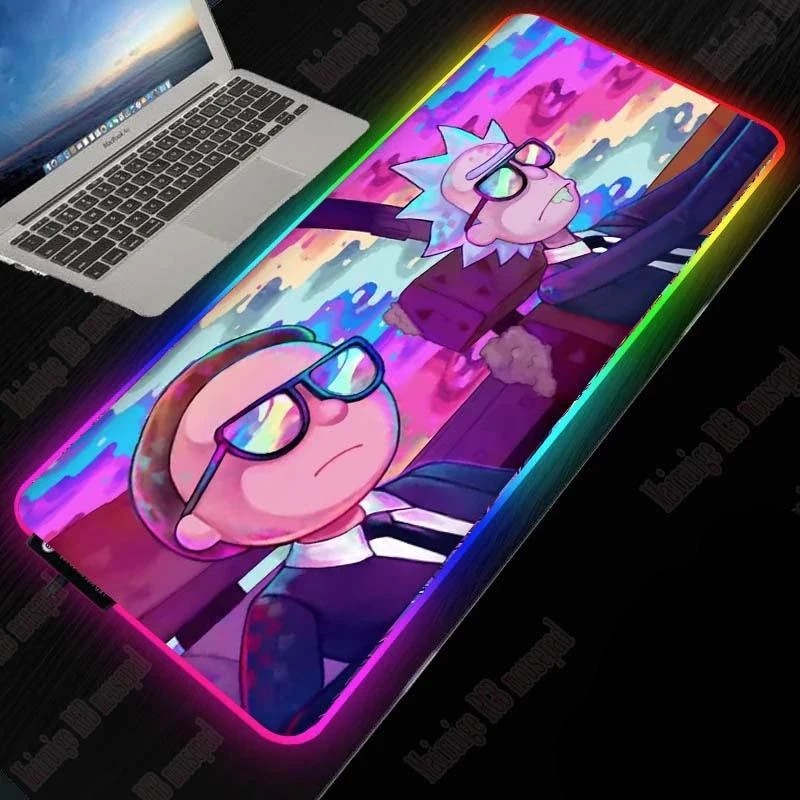 RGB Rick and Morty Characters Large Gaming Mouse Pad.jpg