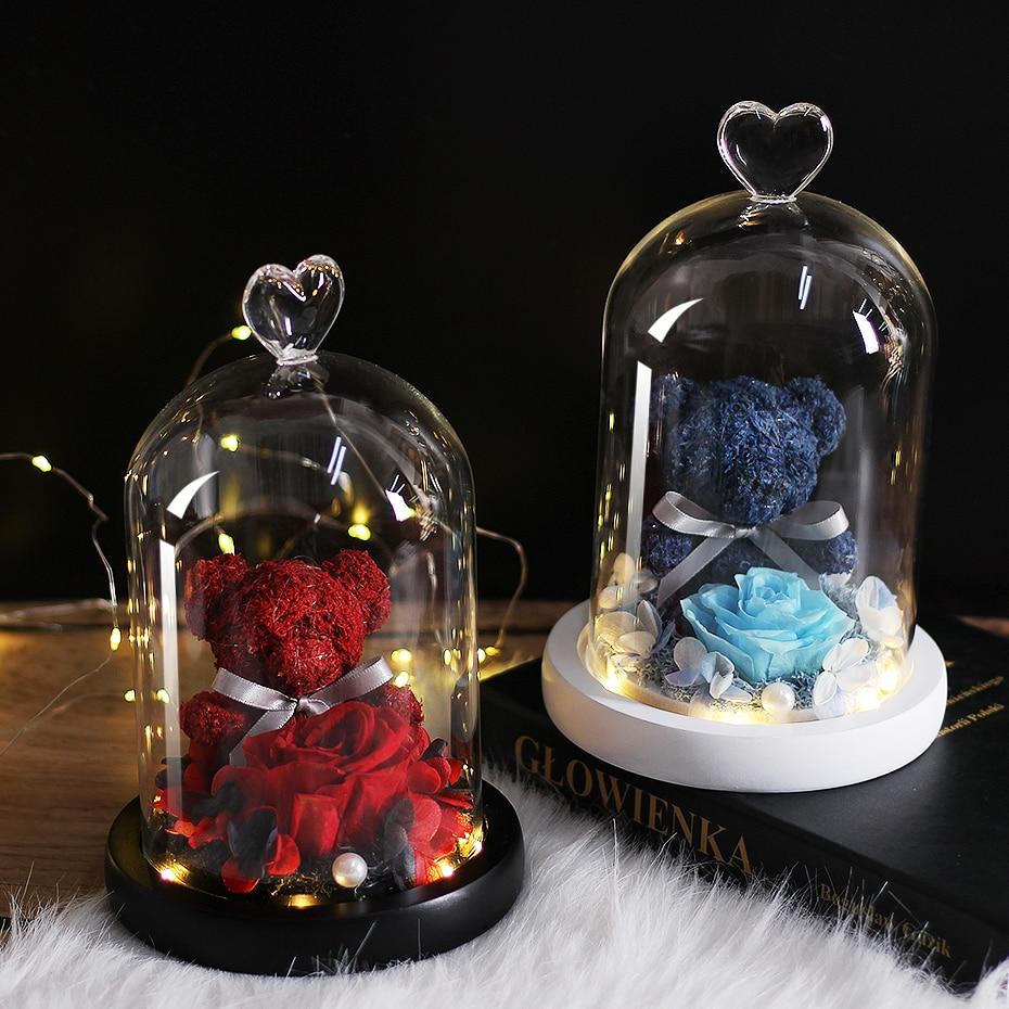 Teddy Bear Rose Flowers In Glass.jpg