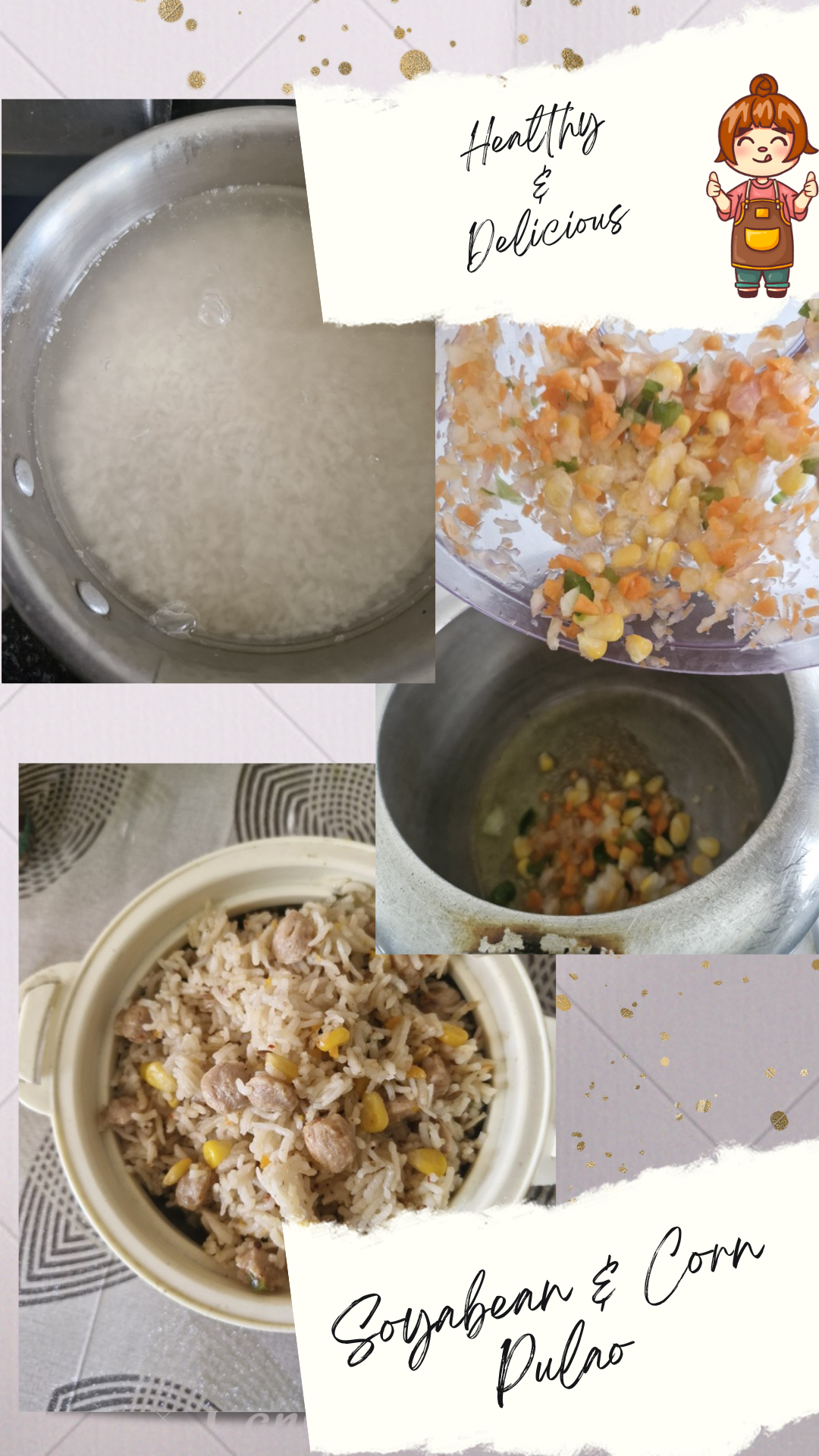 Soyabeans & Corn Pulao- Healthy & Delicious Dish...