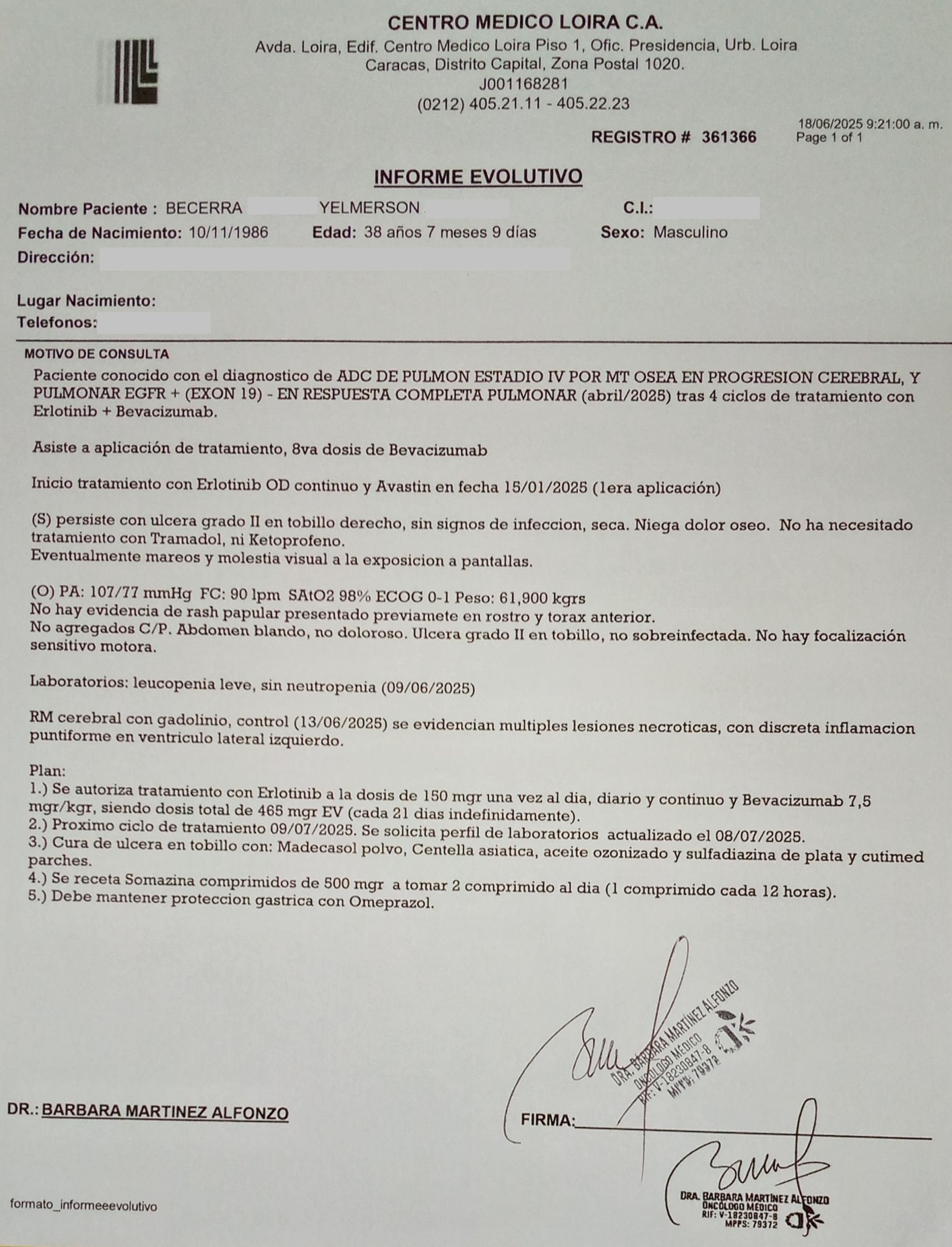 18-06-2025 Informe Oncológico