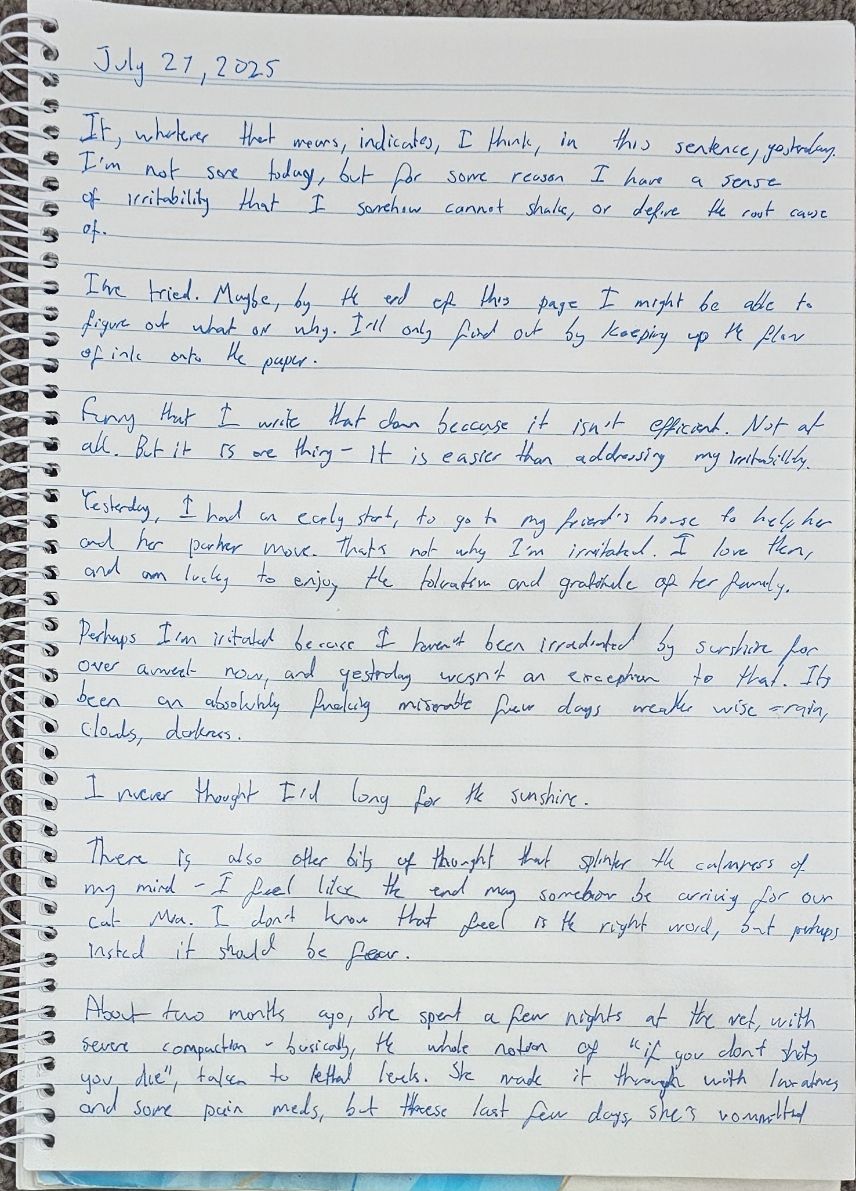 Hand written - July 27, 2025