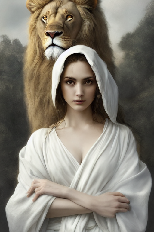 holoz0r_a_lion_accompanied_by_an_alluring_gorgeous_woman_wearin_f5c83e85-d5cf-4582-9b41-dd431bca9fd9.png