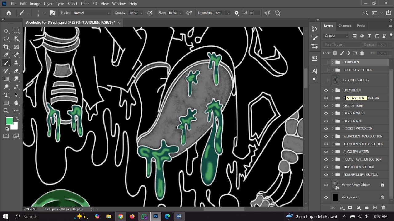 drunk & fly - coloring - splashlien in boots section.jpg