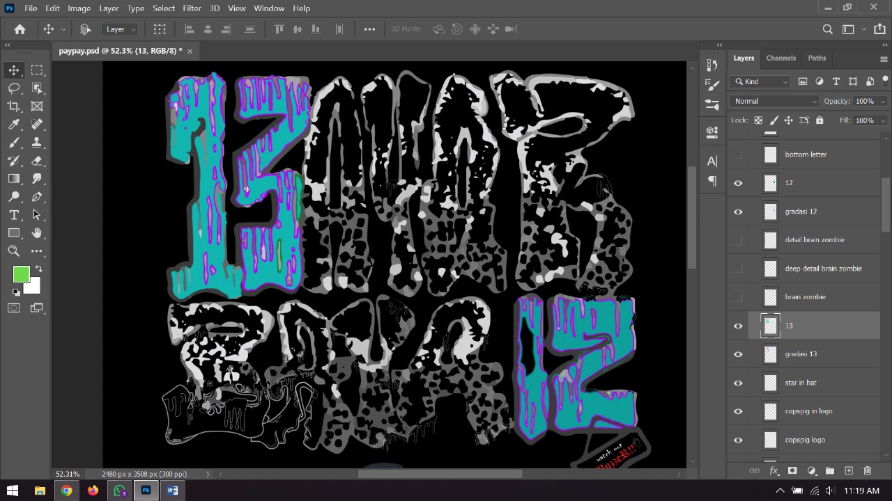 uniformed thugs - coloring - number 13 and 12.jpg