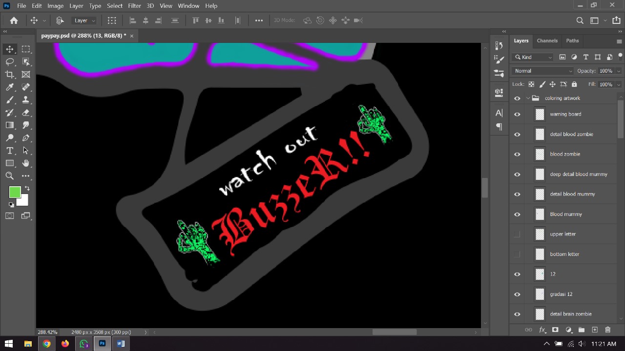 uniformed thugs - coloring - middle finger on the warning board.jpg