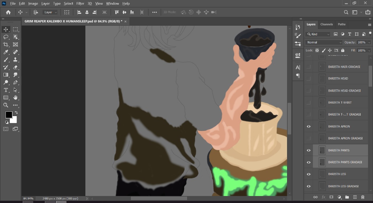 GRIMREAPER KALEMBO X HUMANSLEEP - coloring barista apron.jpg