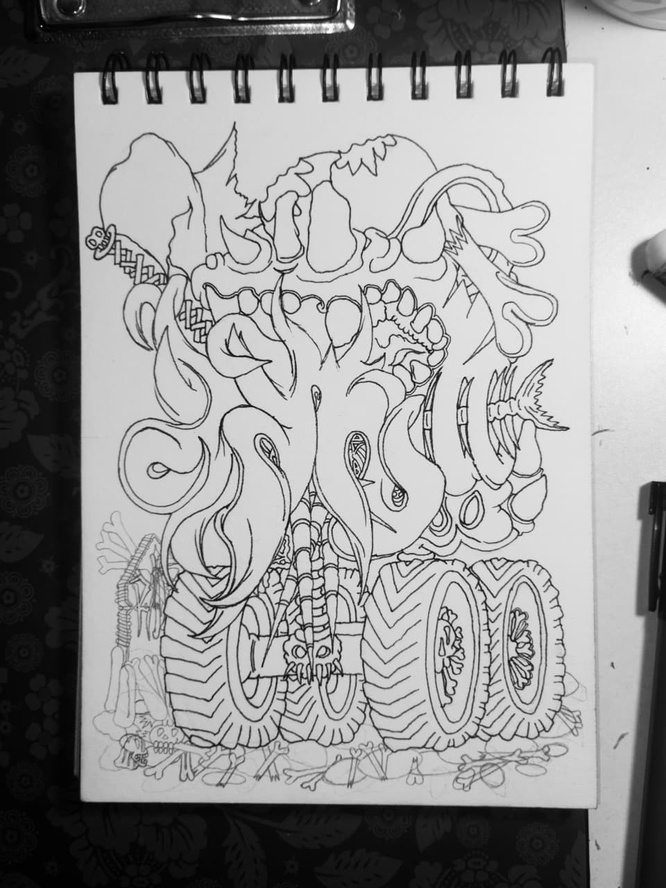 weirdrawr - sketch bones and grave.jpg