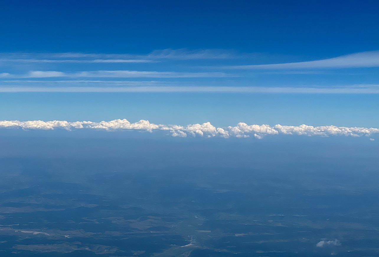 Up in the sky, air, A flight back home, 2024