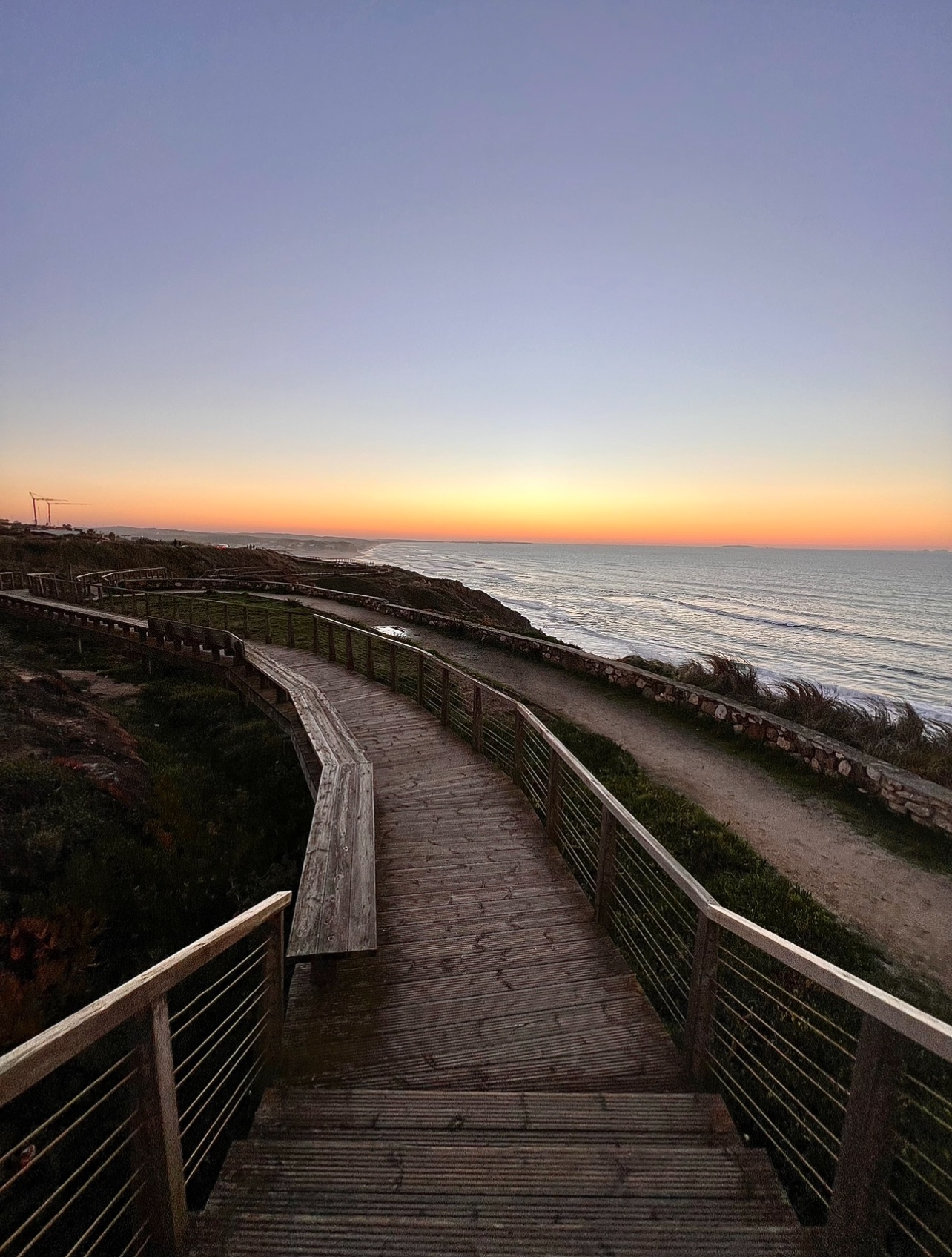 Calm Sunset upon the Atlantic Coast,Foz do Arelho, Portugal, 2023 