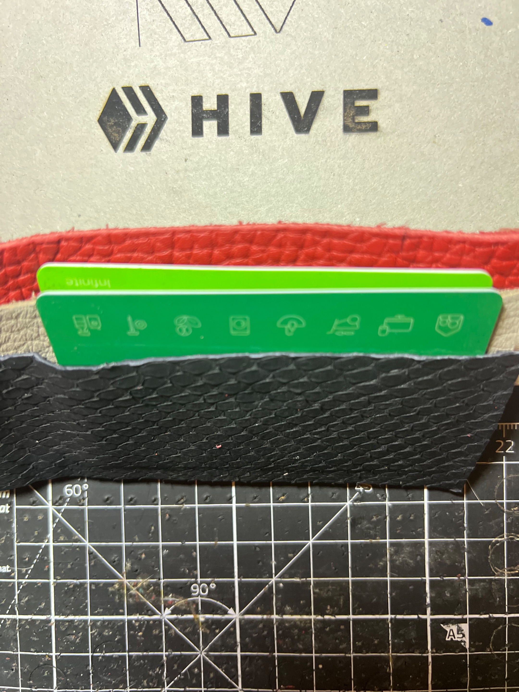 Testing the Card pockets which has been only taped glued before stitching