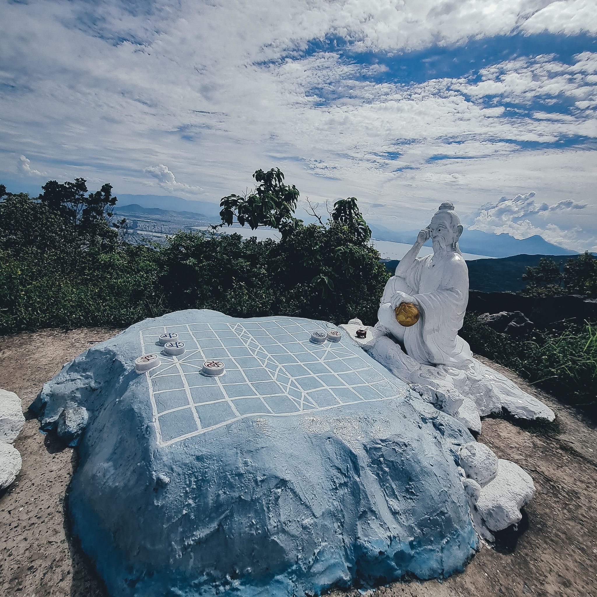 Statue at the top