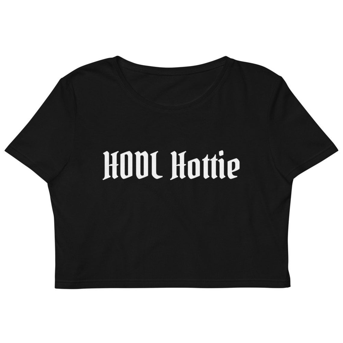 HODL Hottie Women's Bitcoin Organic Crop Top Shirt- Now Available in the Shop - 2 Different Color Options