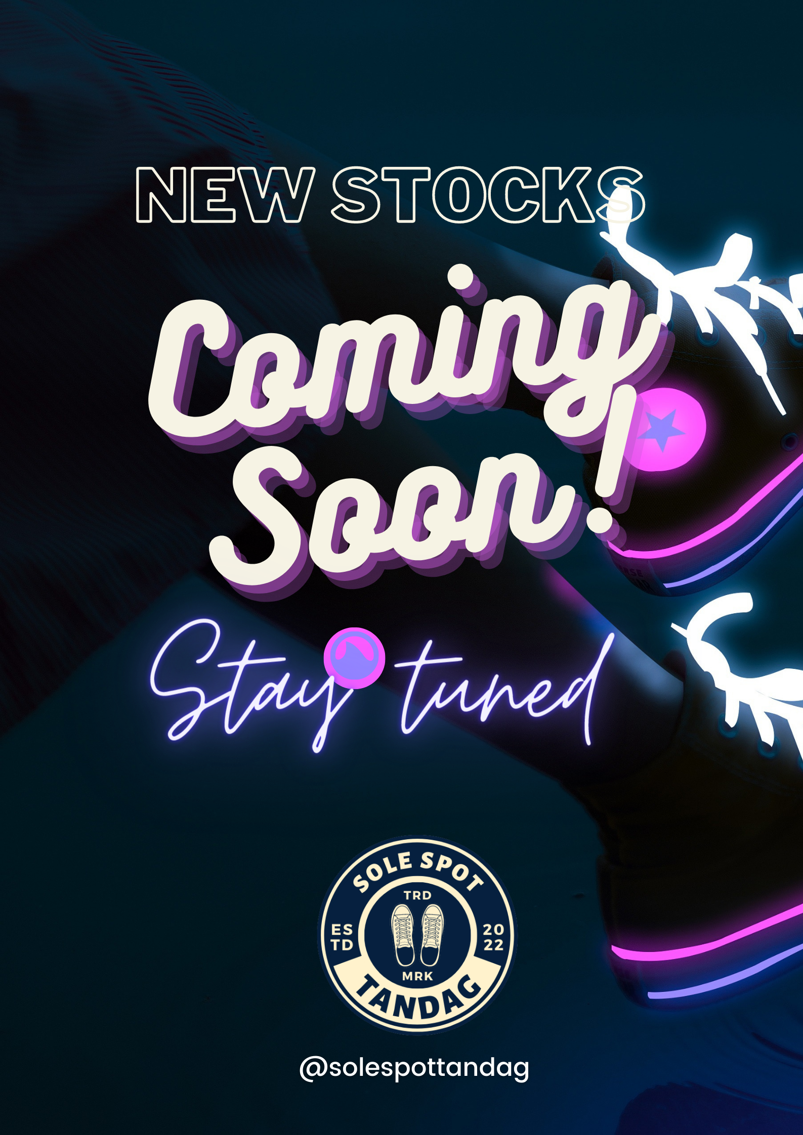 Purple And Blue Neon Modern New Arrival Shoes Poster.png