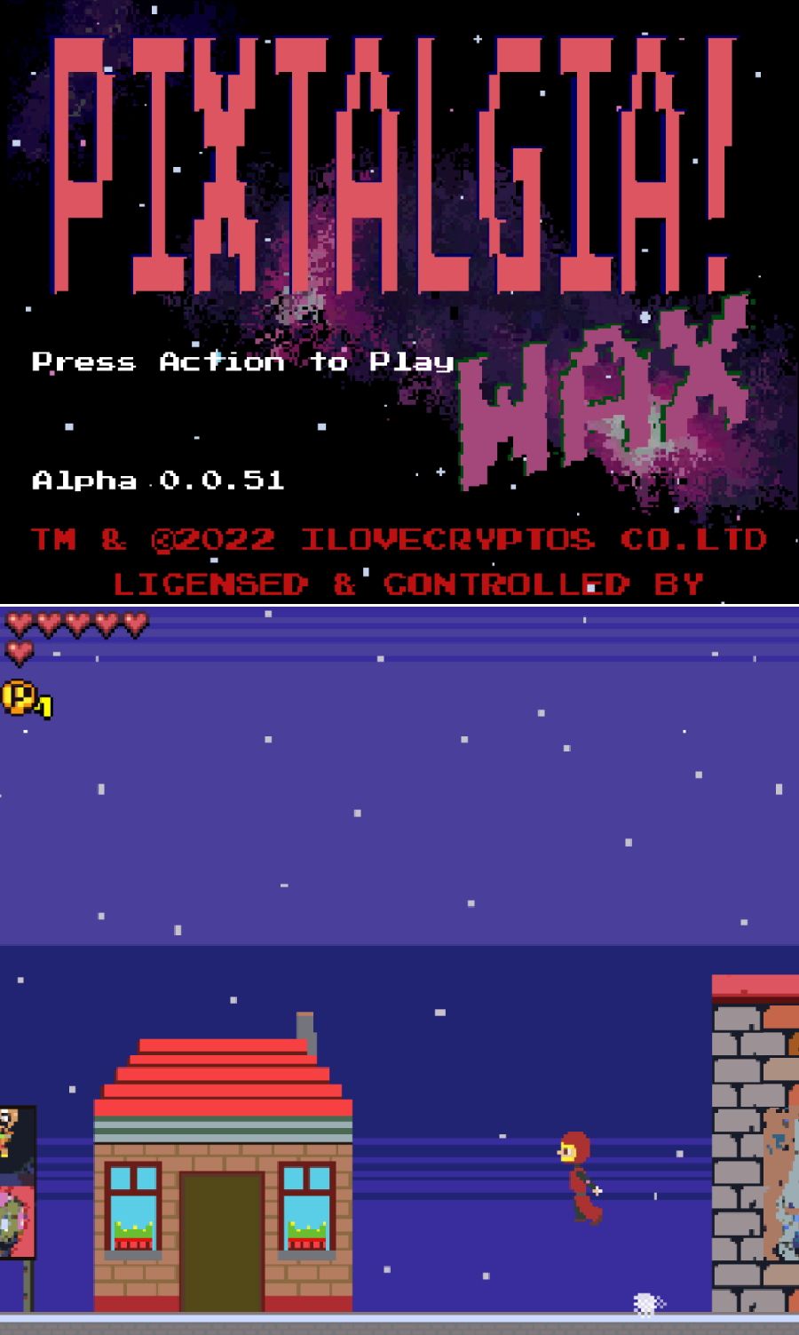 Screenshots of the game Pixtalgia