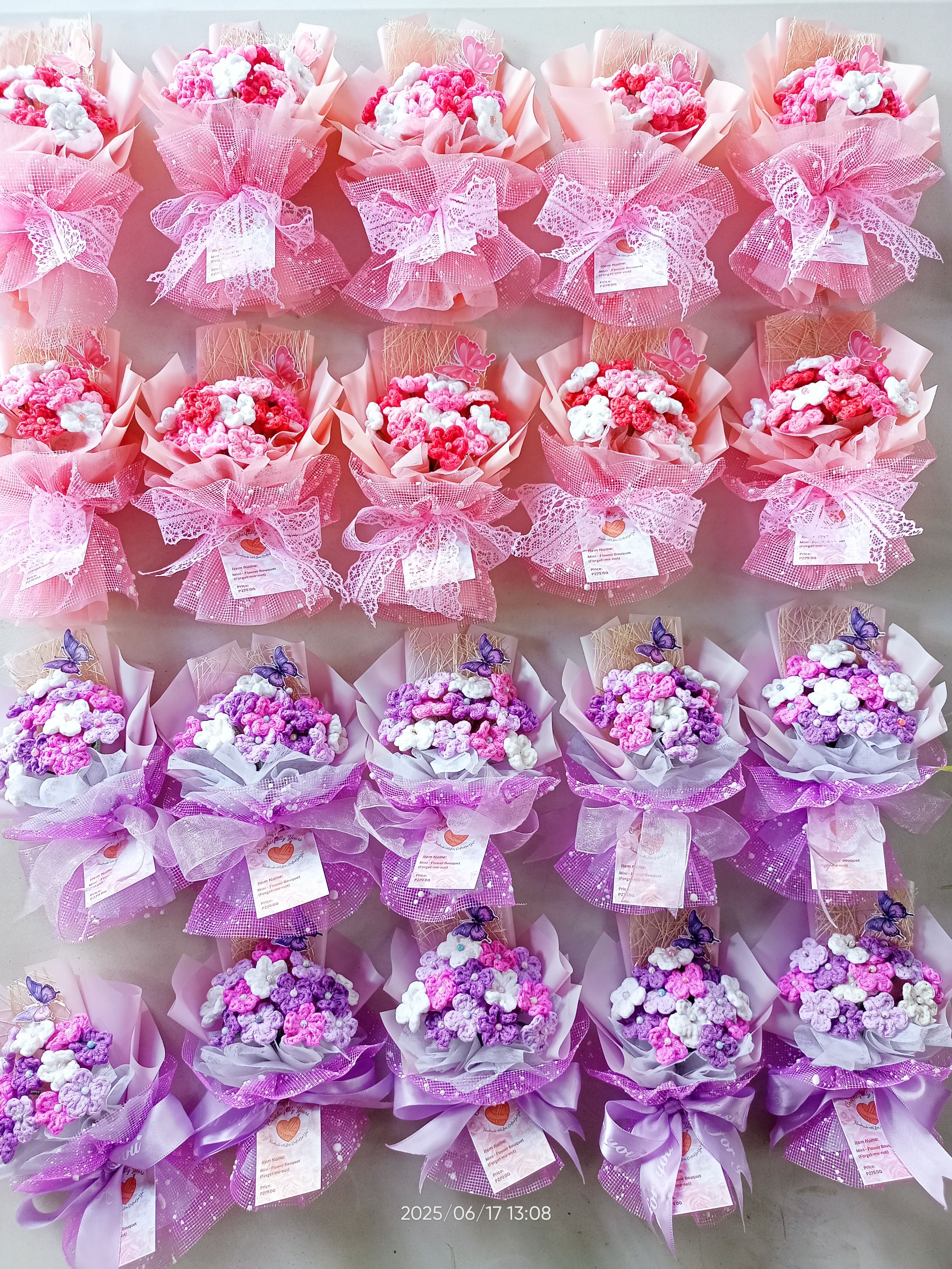 Mini Crochet Bouquets