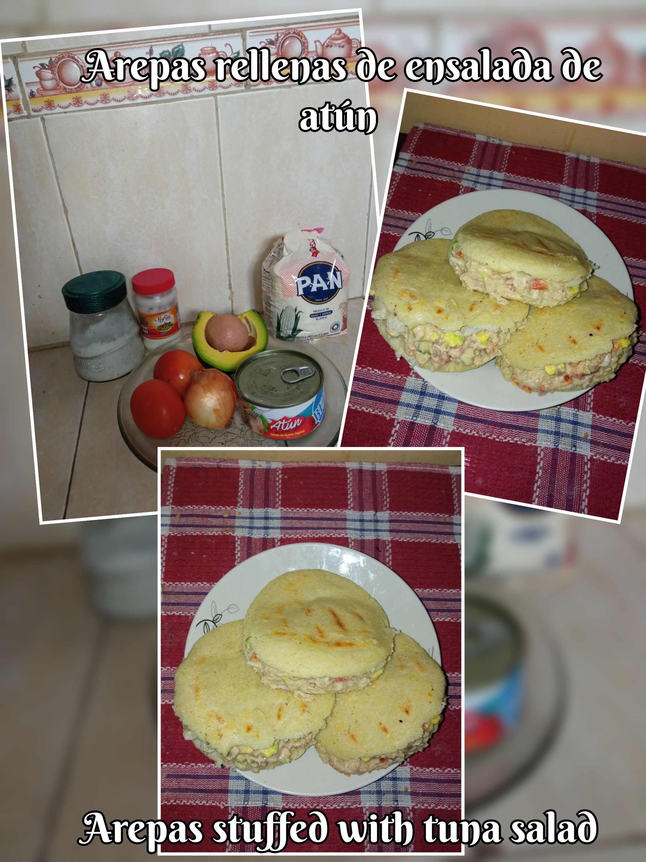 Arepas rellenas de ensalada de atún | Arepas filled with tuna salad