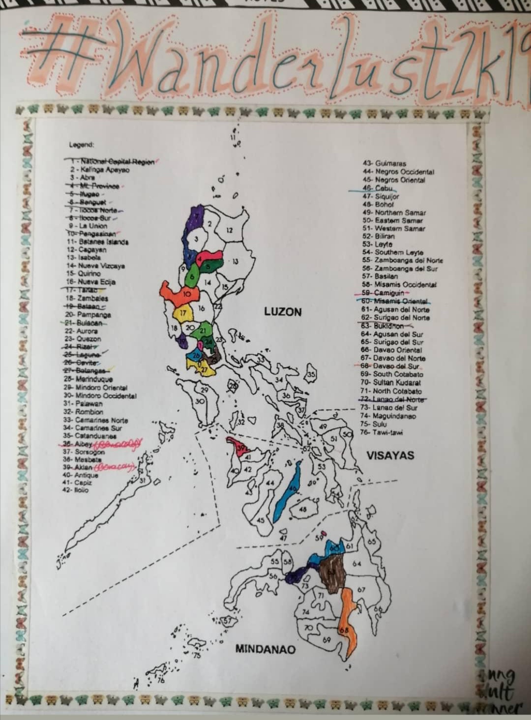 My 2019 travel map before I joined Hive