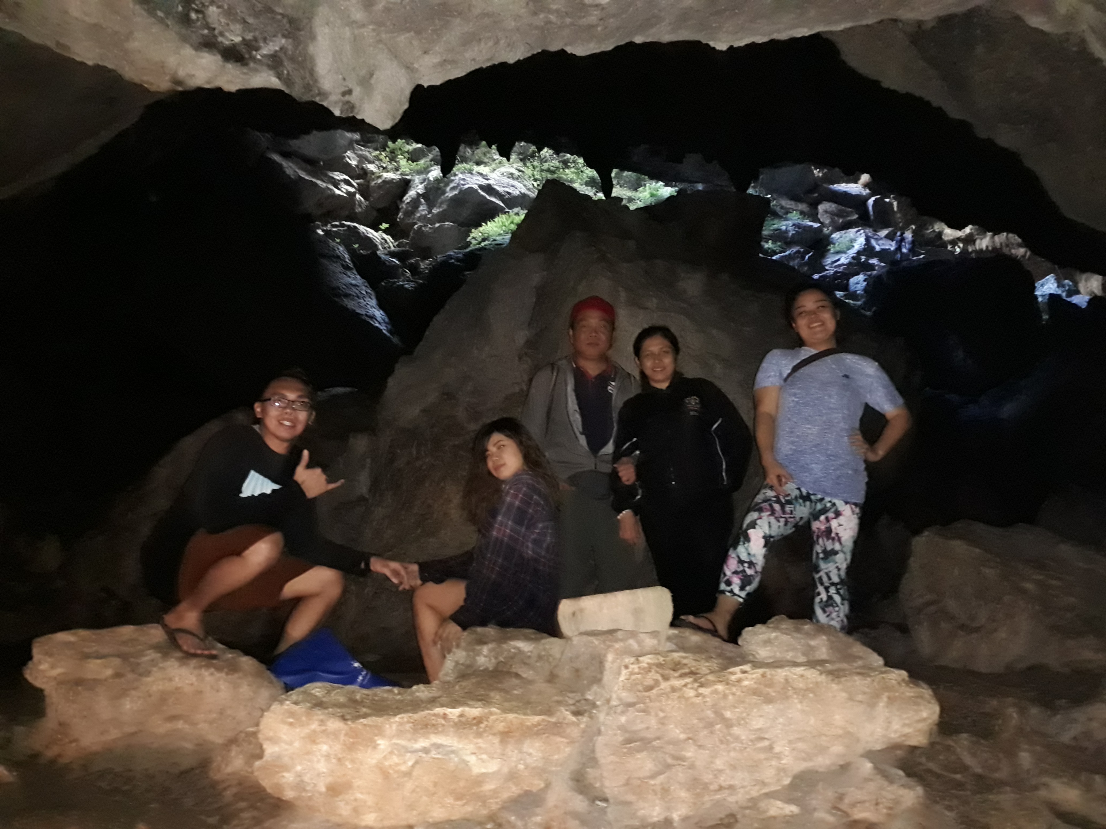 The whole gang. Yes, I was the fifth wheel.