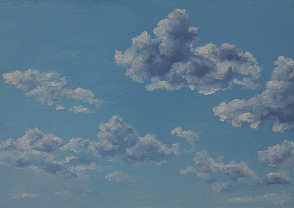"Blue Sky", 30 x 21cm, oil on board