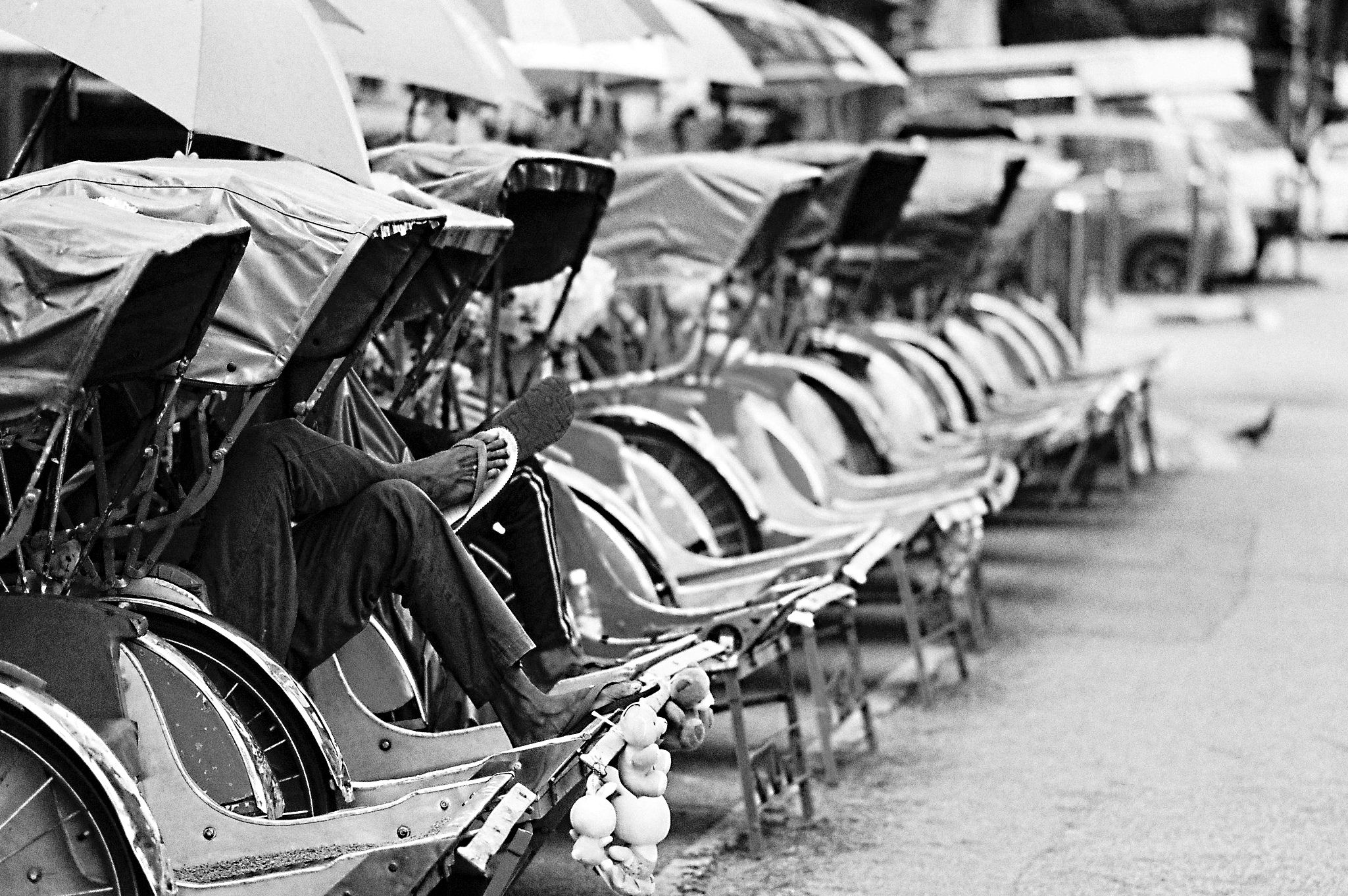 Waiting for customers