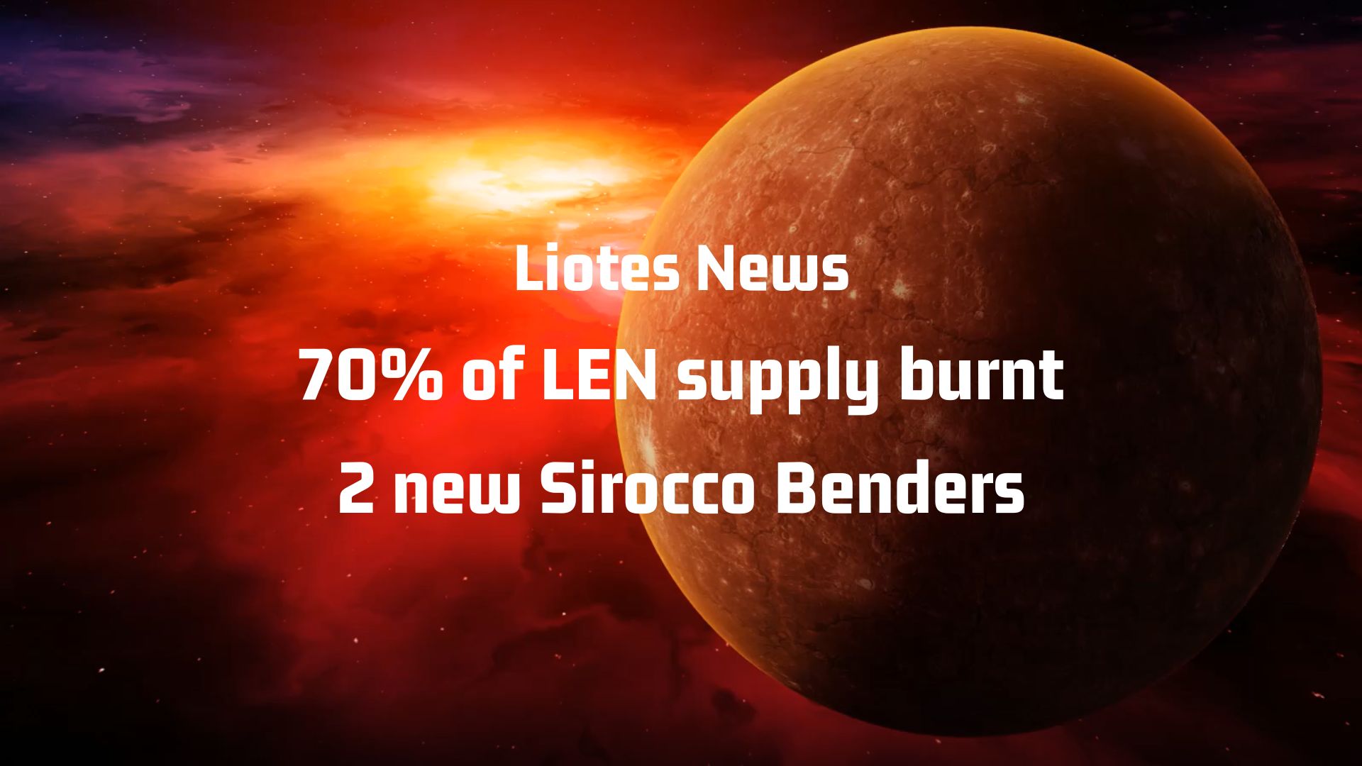 @liotes/70percent-of-token-supply-burnt-this-week-and-two-new-sirocco-benders