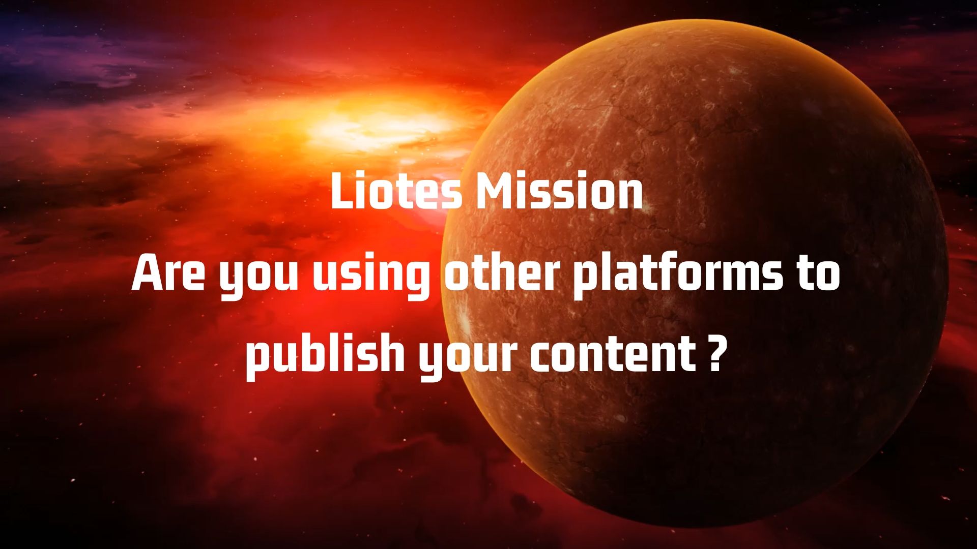 Are you using other platforms to publish your content .jpg
