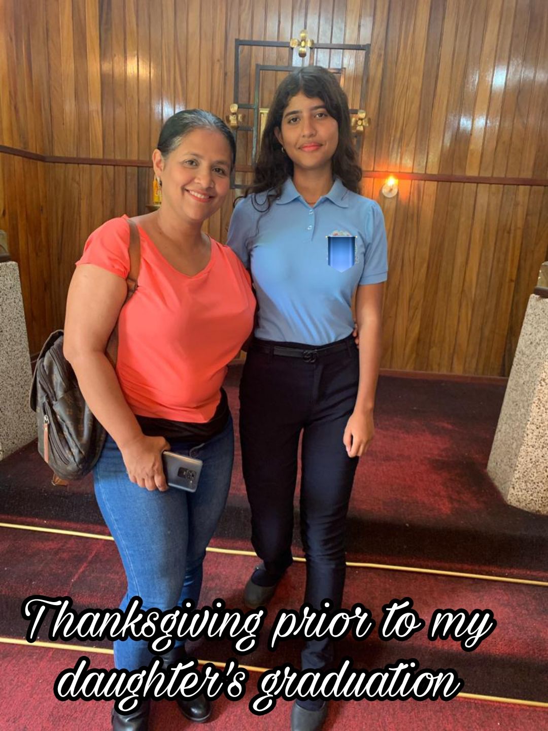 Thanksgiving prior to my daughter's graduation