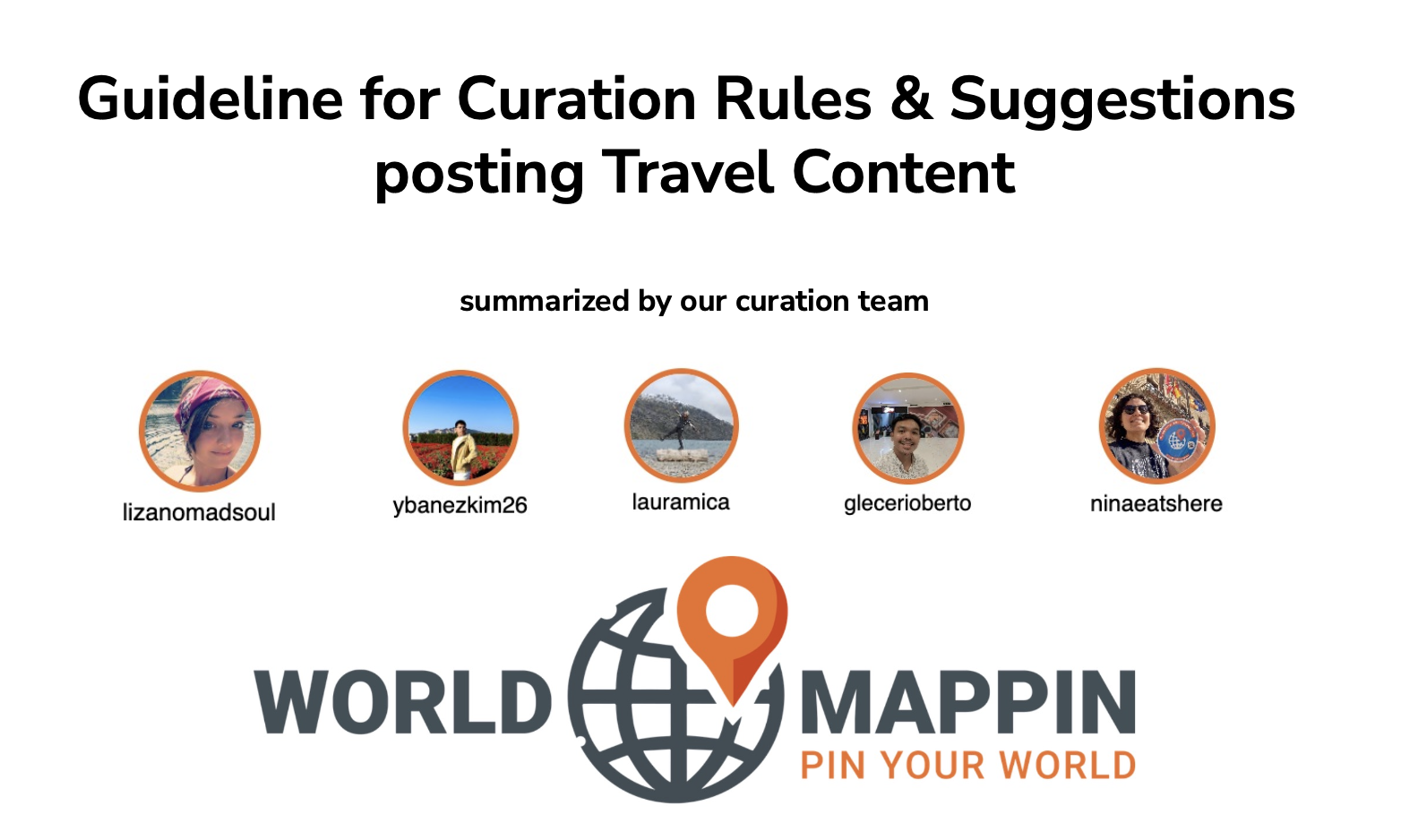 Guideline for your Travel Content posting in WorldMapPin Community [Eng][Esp]