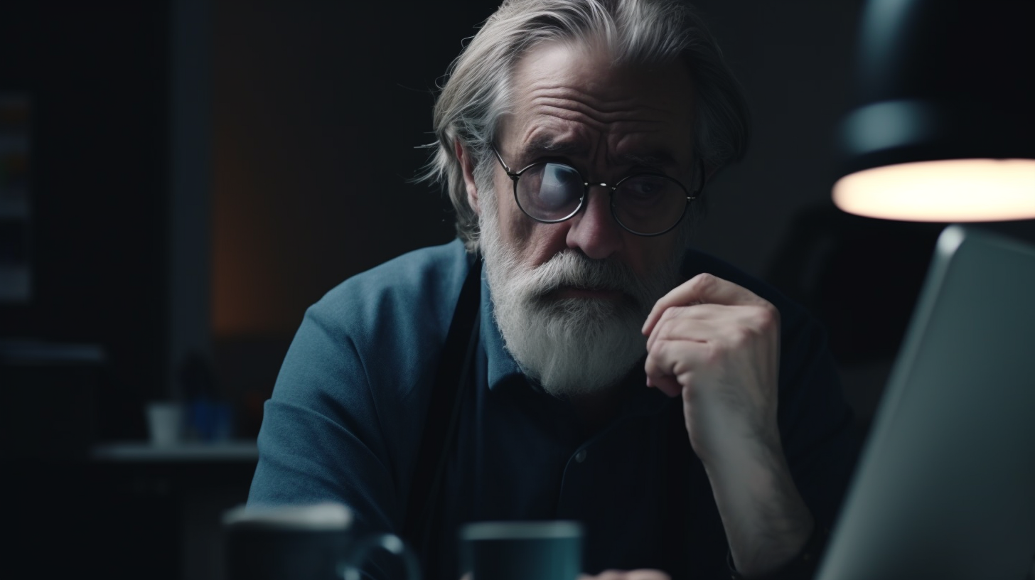 lordbutterfly_person_sitting_at_his_desk_looking_at_a_laptop_wi_d29c1e9a-820f-4e4e-8124-038169ce8c4f.png