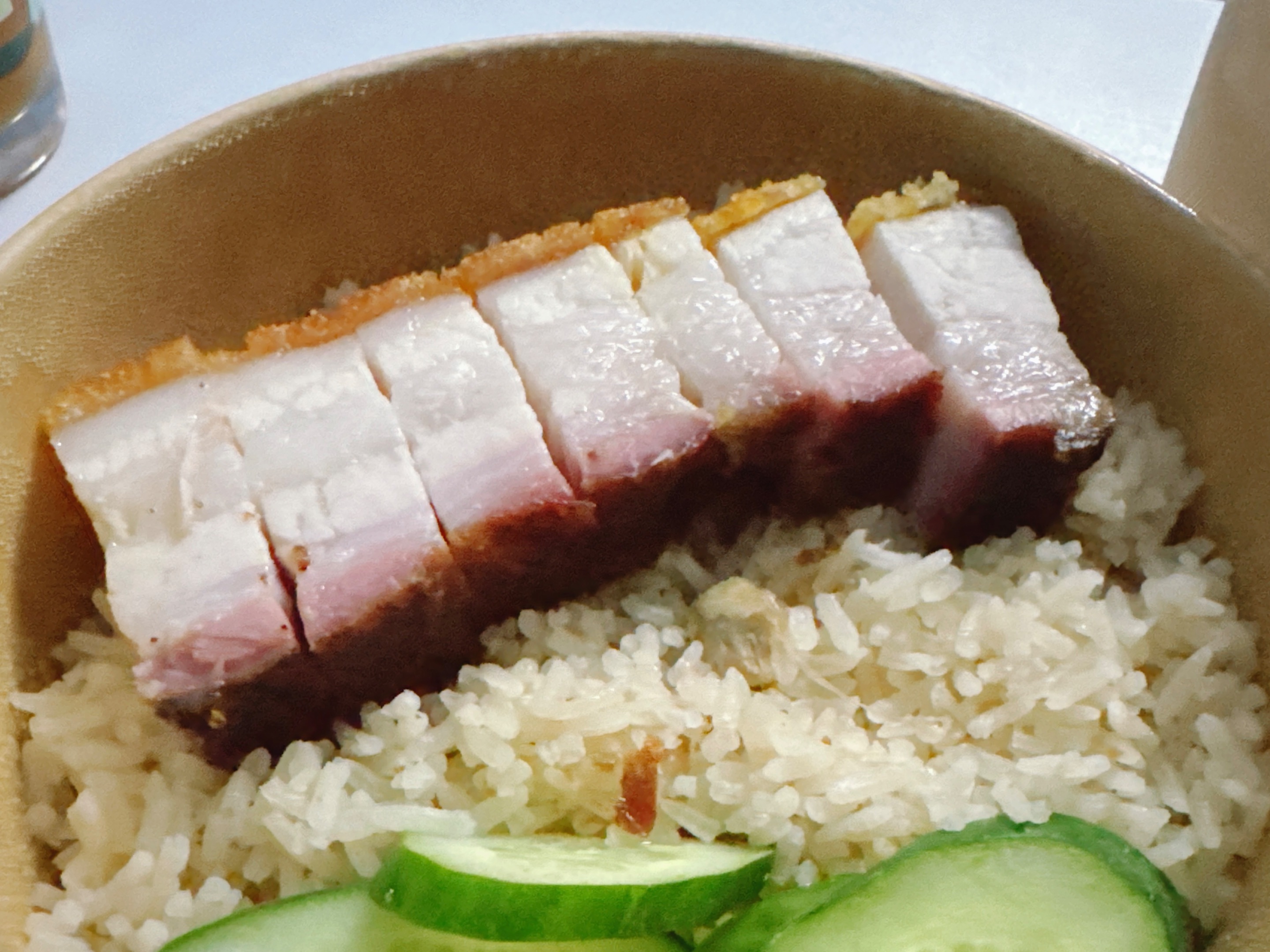 Crispy Roasted Prok Belly Rice