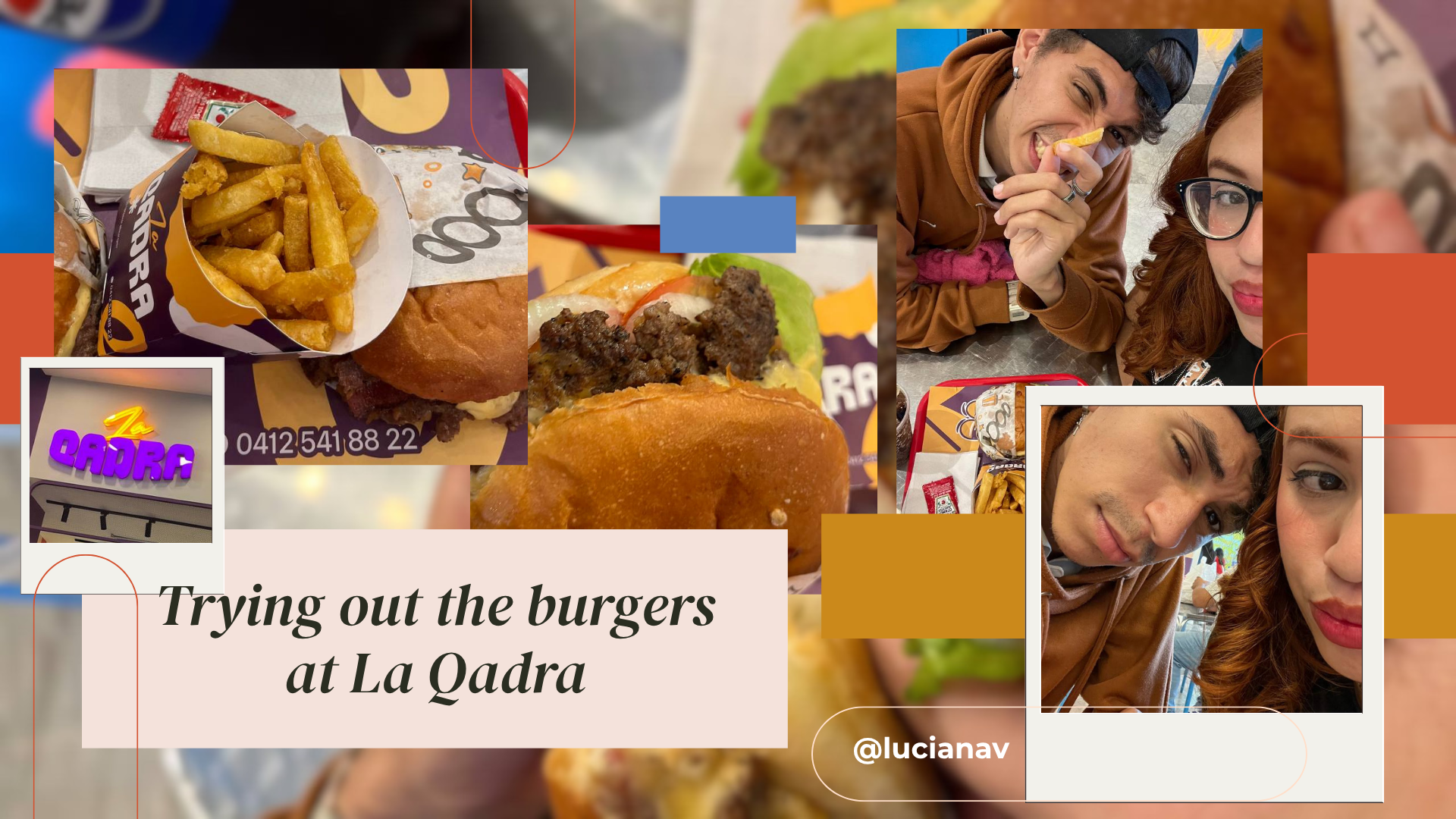 Trying out the burgers at La Qadra