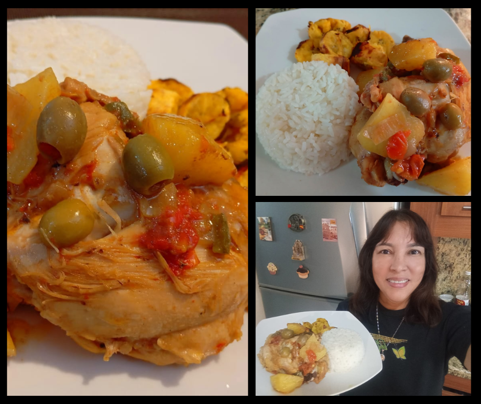 Delicioso Guiso de Pollo con Papas y Aceitunas (ESP/ENG)