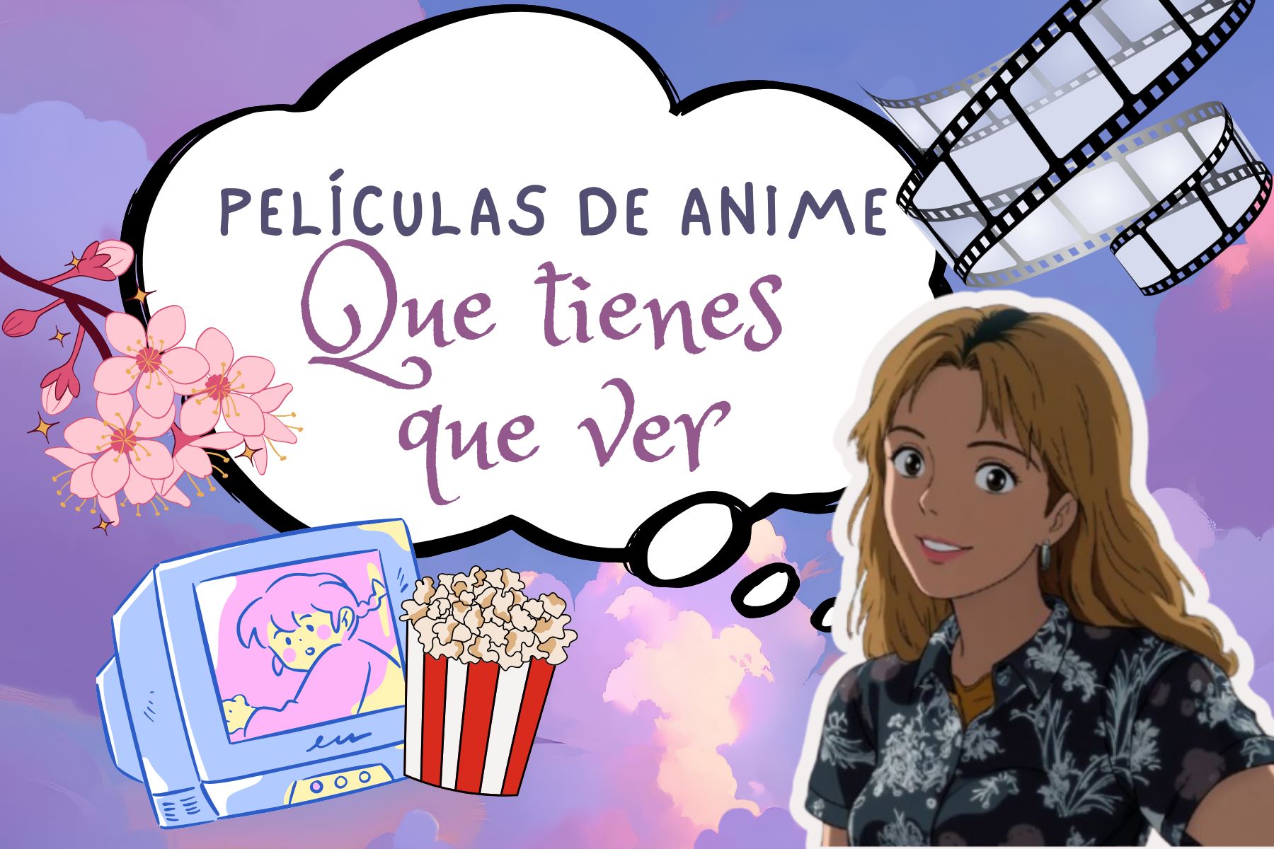 Purple Cute Illustrative Anime Girl Book Name Label.jpg