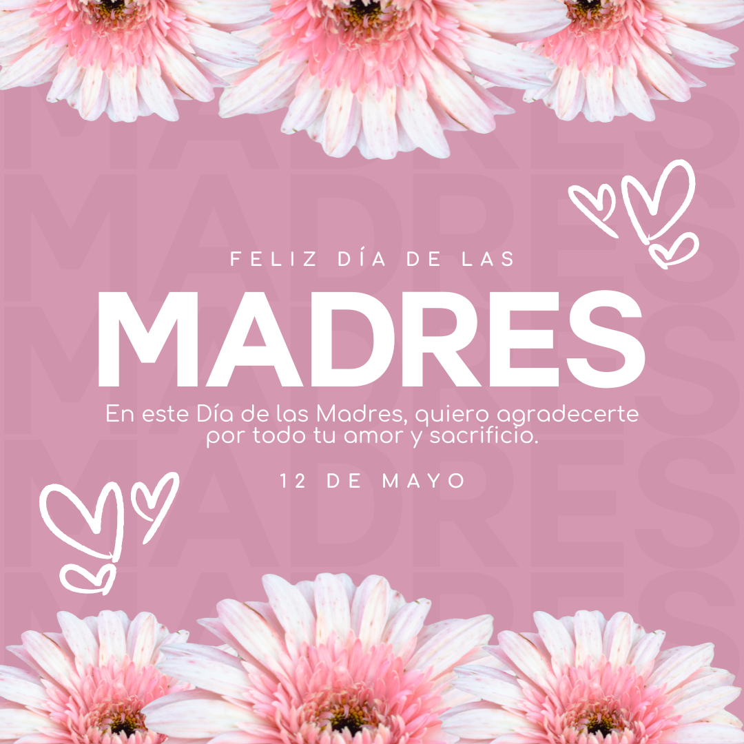 Post Instagram Mensaje Día De Las Madres Moderno Rosa.png