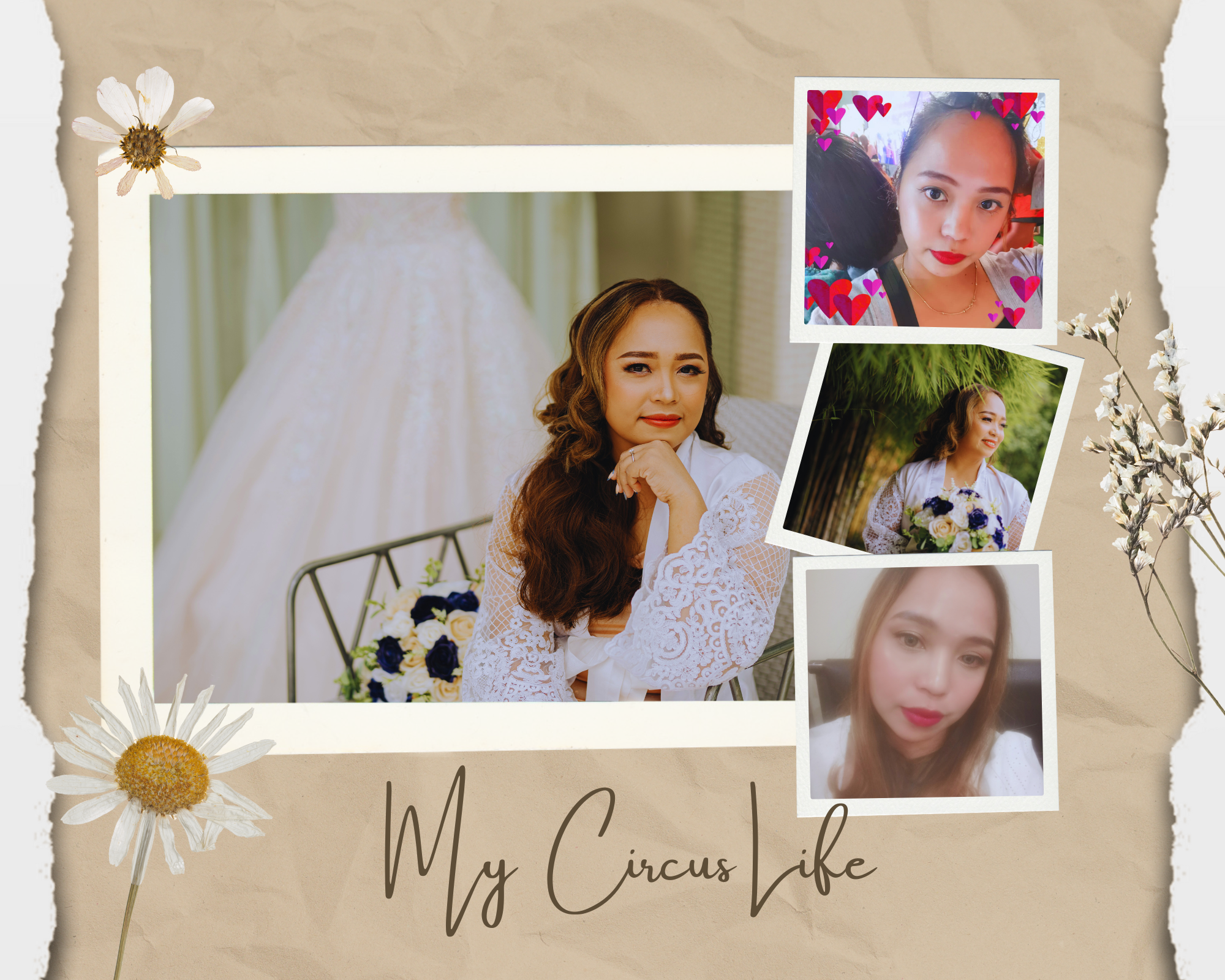 Brown Simple Wedding Photo Collage.png