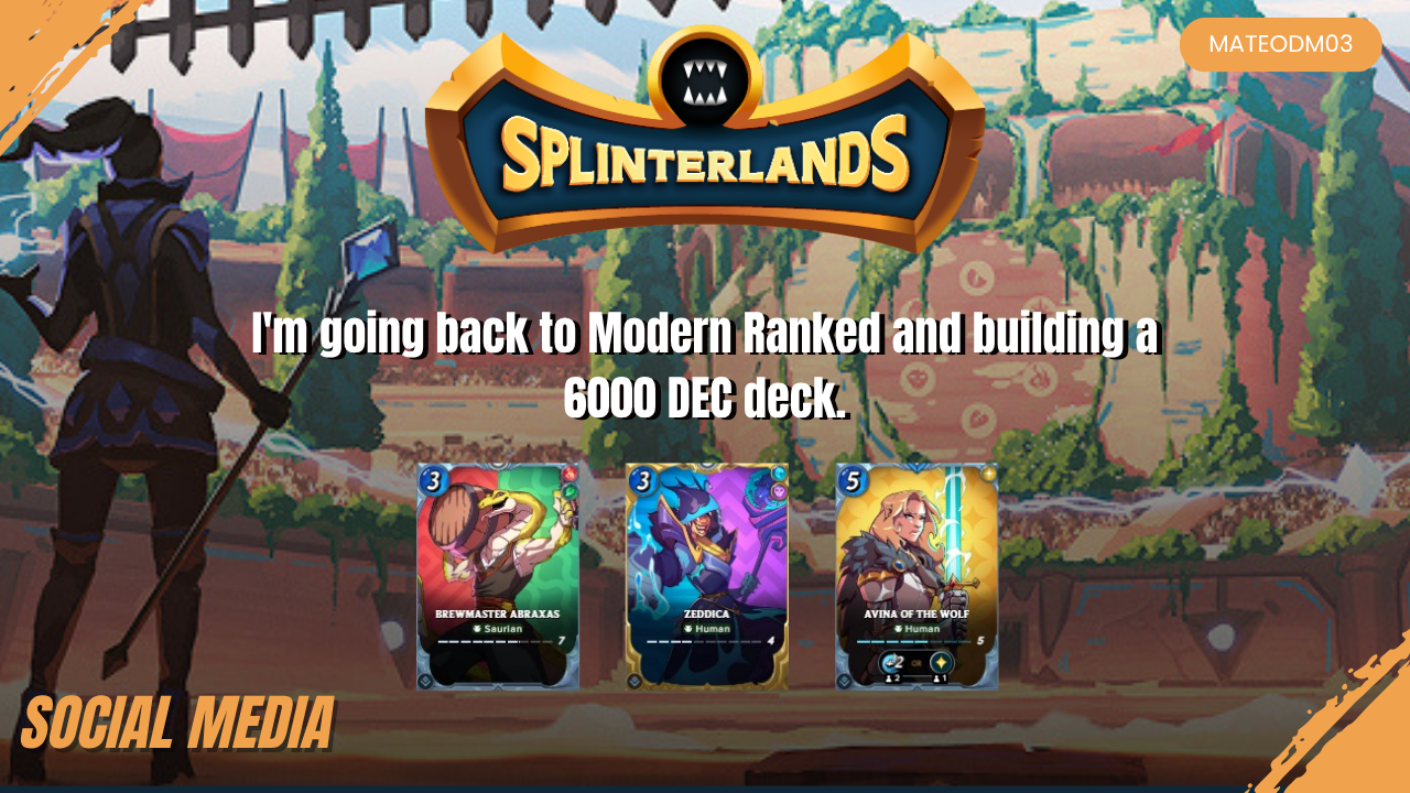 My new cards to play Modern Ranked in this season and opening of two rebellion legendaries - Splinterlands Social Media Challenge