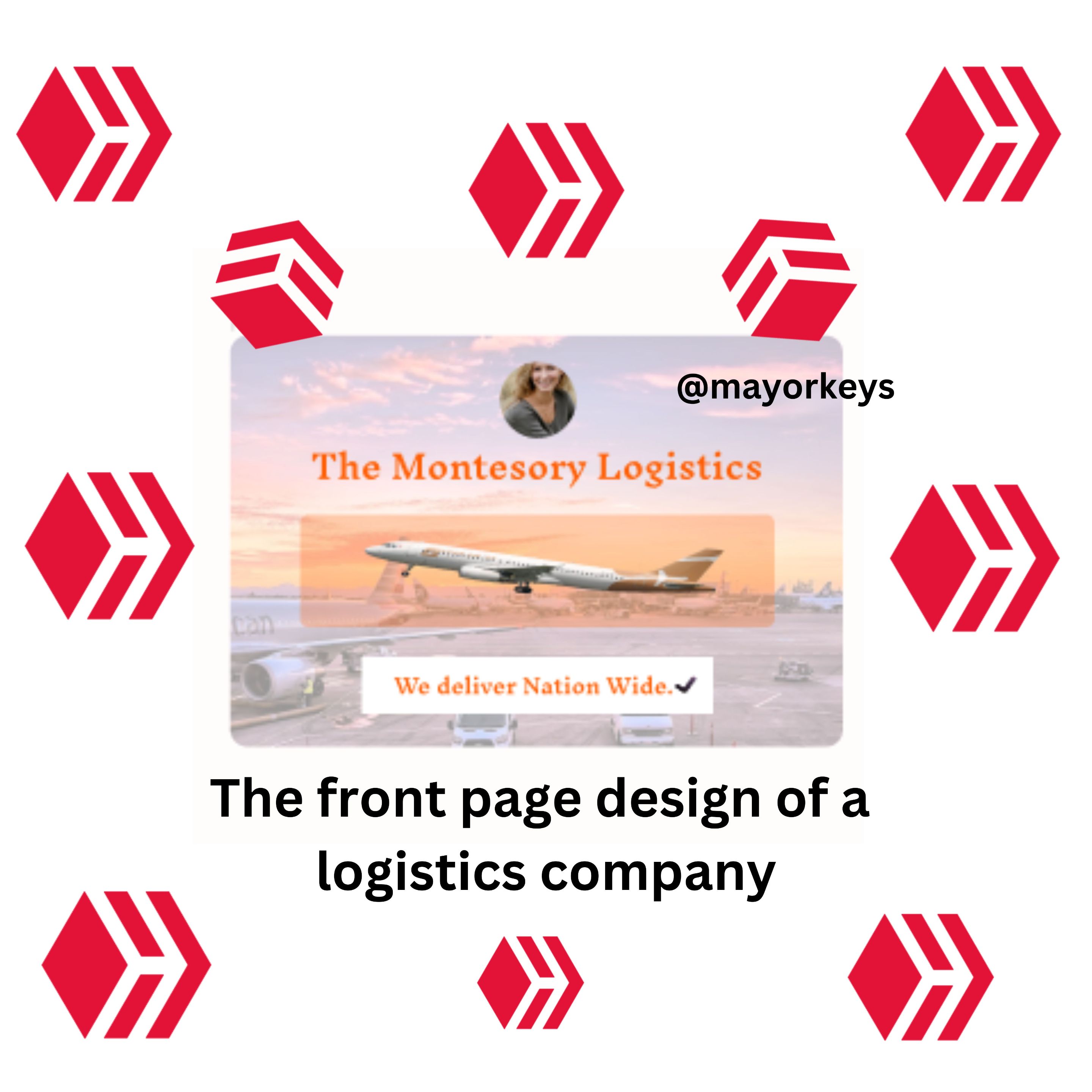 The front design of a Logistics company. HTML, CSS.