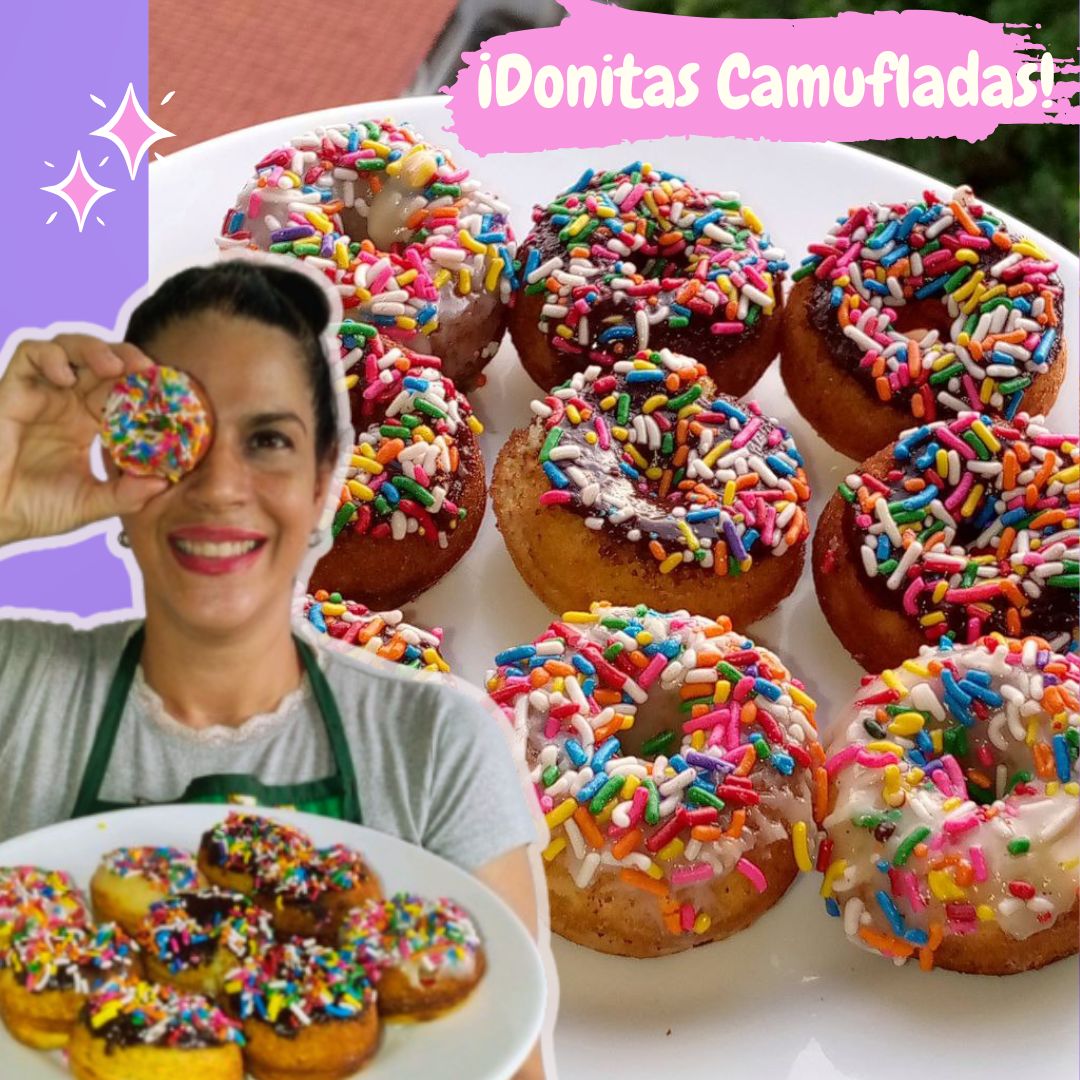 Making mini donuts  camouflaged 🍩 🍩 [ENG-ESP]