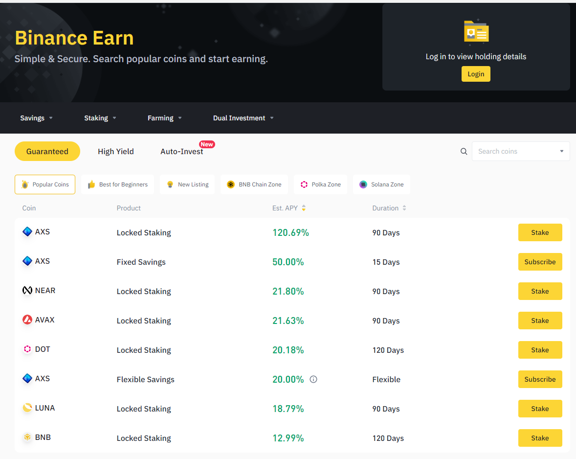 …
Payout: 0.000 HBDHBD savings rate @20%? Winning the savings game?
2022-04-12 03:37![Binanceearn.png
