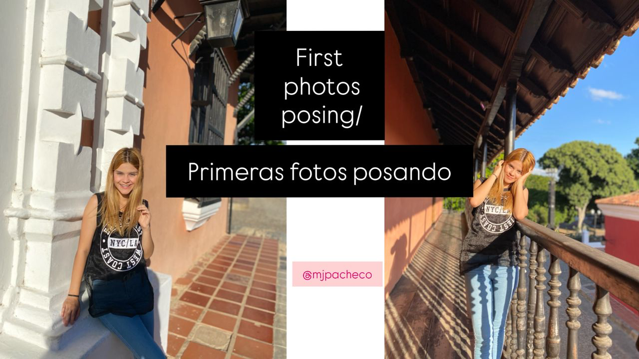 First photos posing/Primeras fotos posando