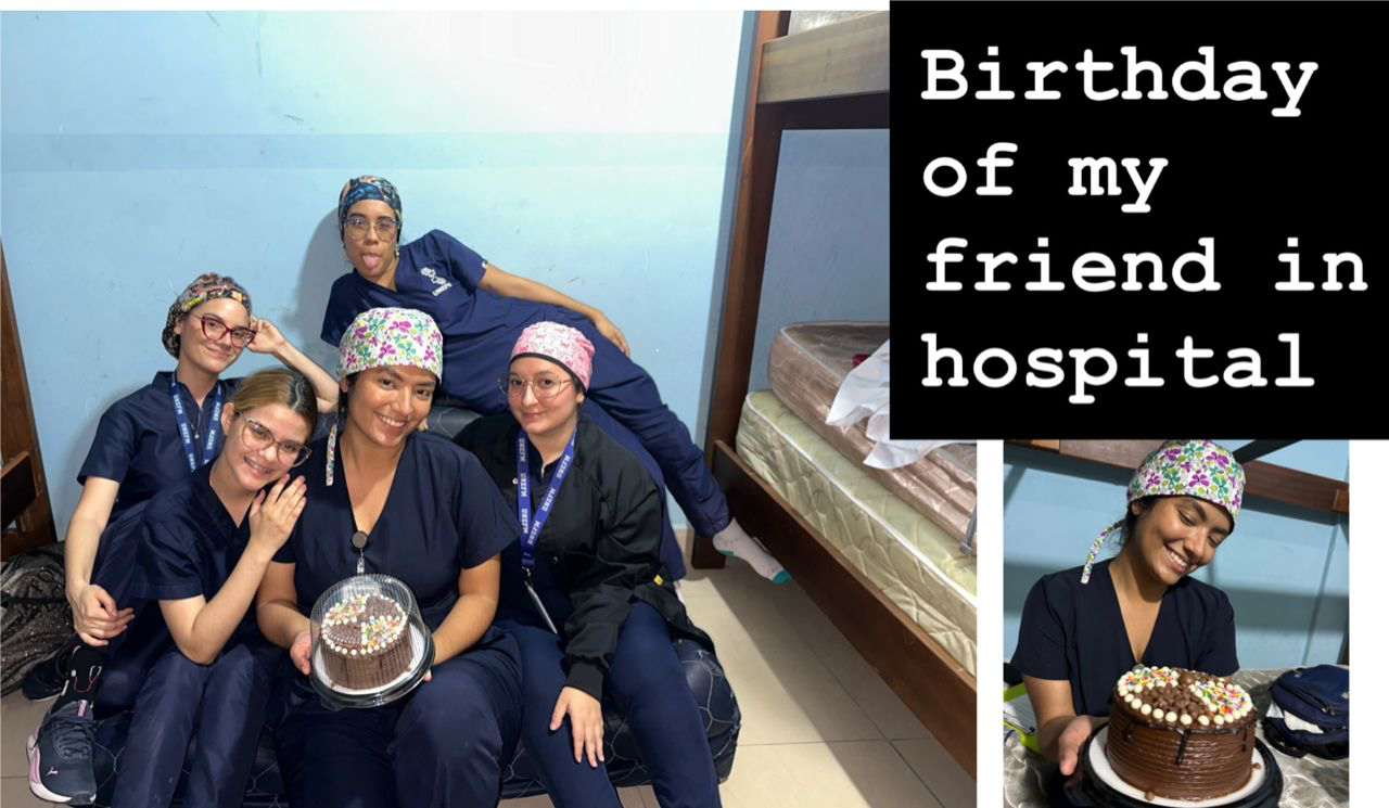 Birthday of my friend in hospital