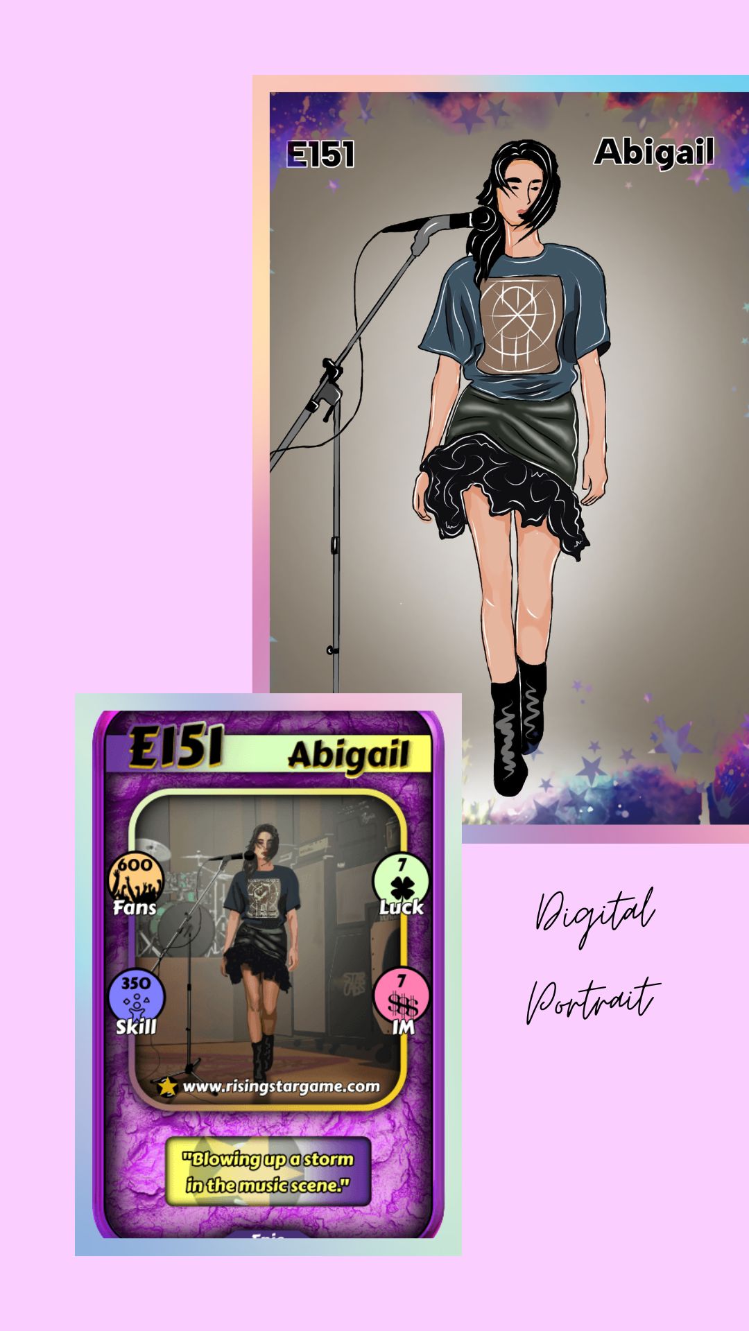 Rising Star Game: Digital Portrait of E151 Abigail & Daily Achievement Missions