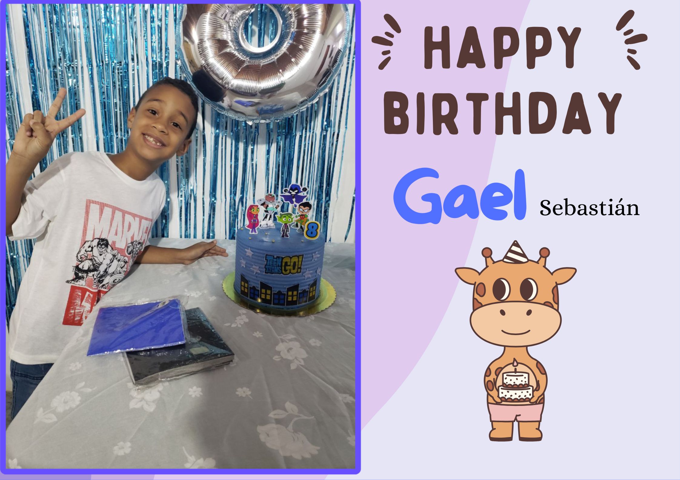 This is how we celebrated my son Gael Sebastian's 8th birthday  •||•  In the style of the young titans in action  ♥️🎉