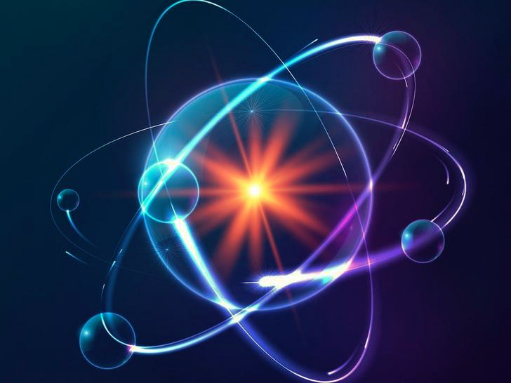 stylized atom render