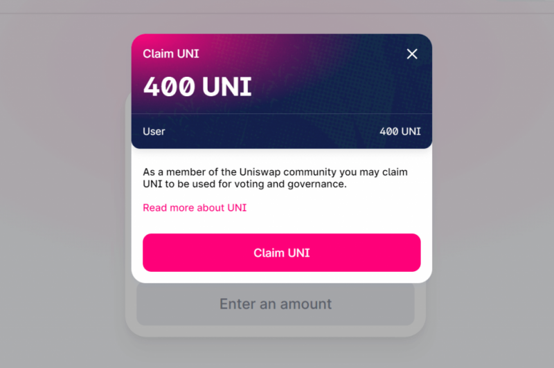 Uniswap Airdrop - Claim your 400 Uniswap tokens (worth about $1400) now! -  Nolyoi's Blog